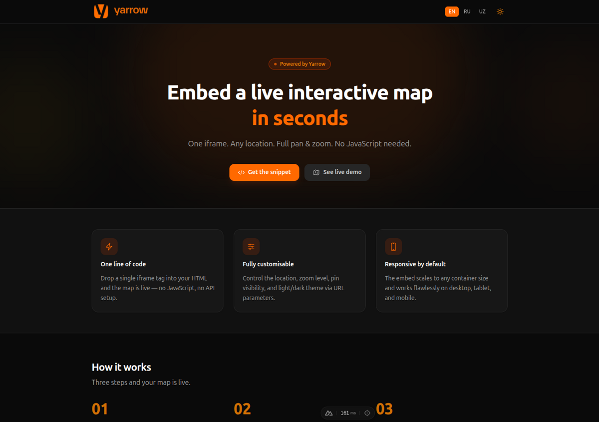 Yarrow Interactive Map Embed project screenshot