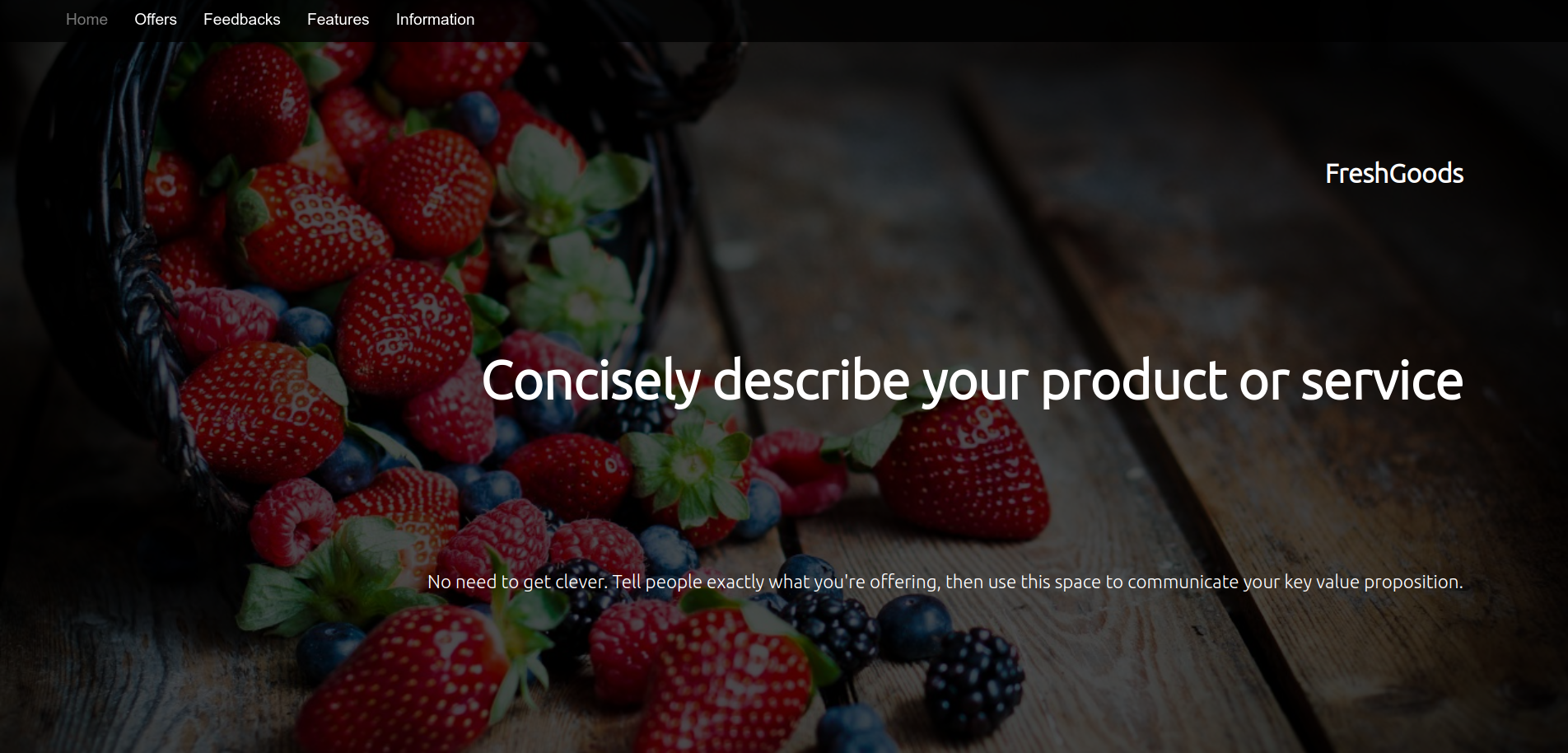 FreshGoods project screenshot